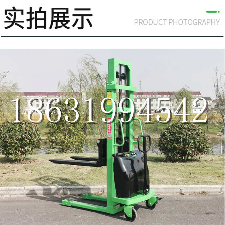 塔城市电动叉车堆高车液压铲车电瓶1吨2吨站驾步行式小型全自动叉车